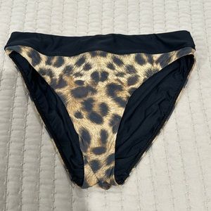 PilyQ Cheetah High Waisted Bathing Suit Bottoms